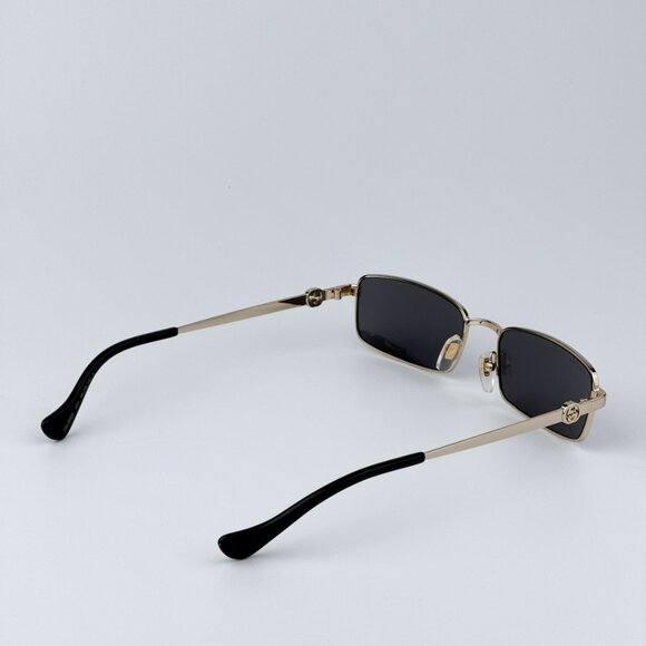 Gucci Women BRAND NEW Sunglasses Gold Grey Rectangle GG1600S 001